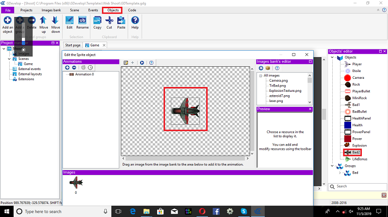 2D Air Force Combat Game Using gdevelop Engine